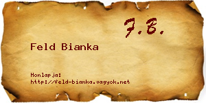 Feld Bianka névjegykártya